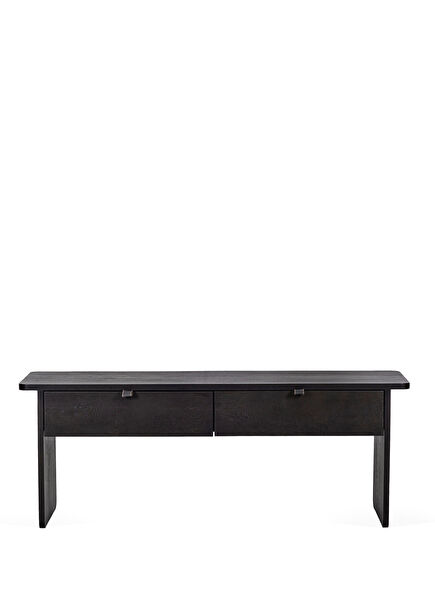 HOL Çekmeceli Dark Siyah Meşe Komodin