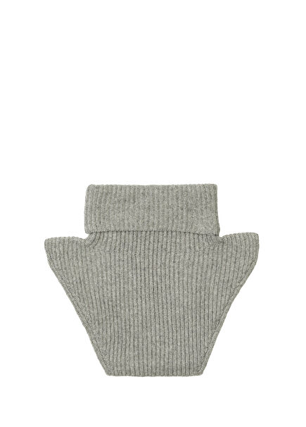 Grey Women's Knitwear Wool Neck Collar