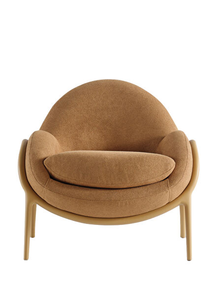 Luna Mustard Yellow Solid Walnut Armchair 