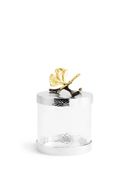 Butterfly Gingko Glass Jar XS