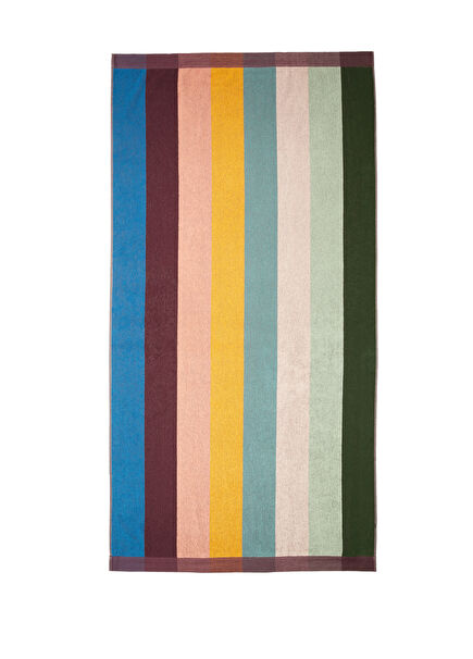 Çok Renkli Çizgili Plaj Havlusu