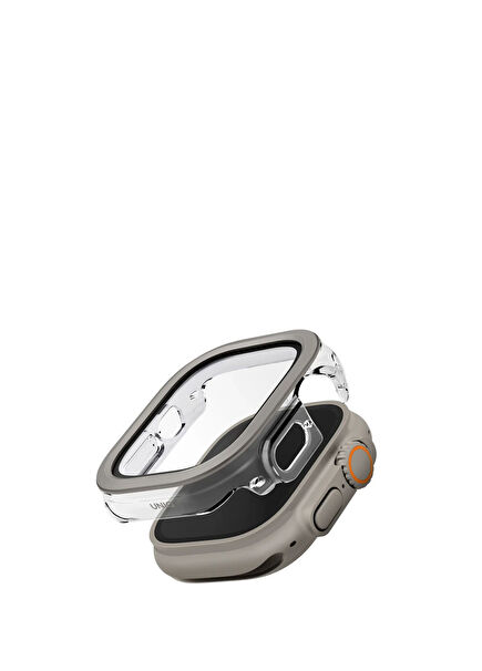 Voute Watch 49mm Titan Grey Glass Smart Watch Case with Screen Protector