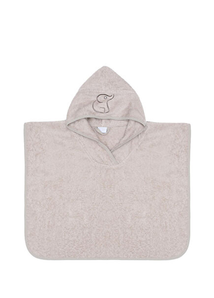 Poncho Organic Cotton Beige Baby and Kids Towel