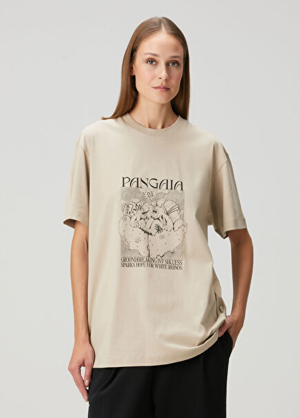 Stone Printed Oversize Organic Cotton T-Shirt