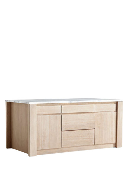 Tuscany Marble Detailed Wooden Console