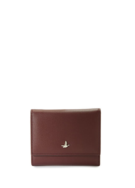 Burgundy Small Women's Leather Wallet