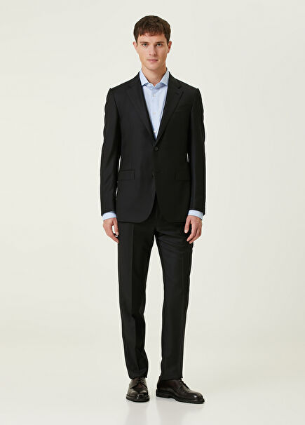 Drop 7 Black Wool Suit