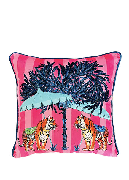 Tiger Patterned Decorative Pillow Cover 50x50 cm
