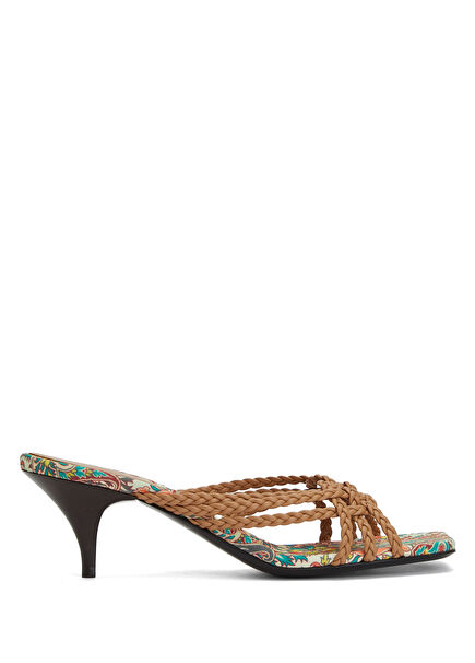 Tan Women's Leather Slippers