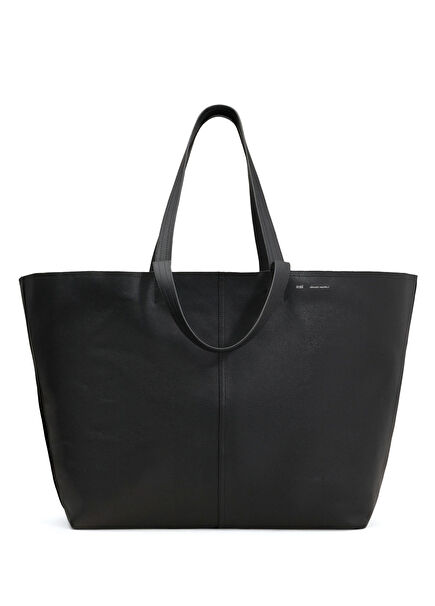 Midi Black Men's Leather Bag