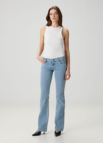 Blue Straight Leg Jeans