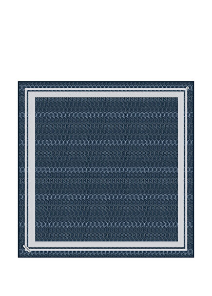 Monogram Patterned Twill Silk Women's Scarf