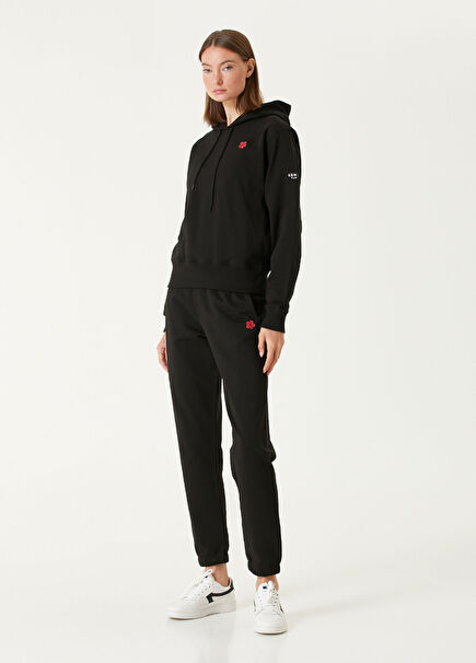 Boke Flower Siyah Eşofman Altı