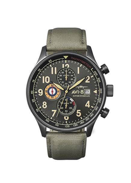 Hawker Hurricane AV-4011-0E Yeşil Deri Erkek Kol Saati