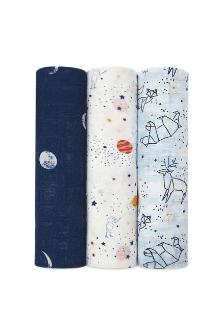 Stargaze Patterned 3-Piece Baby Muslin Set