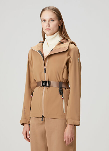 Fex Koyu Bej Kapüşonlu Ceket