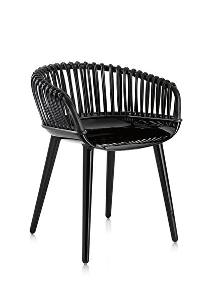 Cyborg Wicker Black Armchair