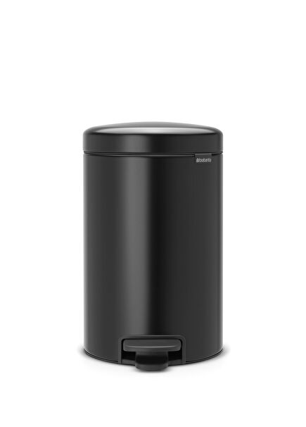 Newicon Matt Black Pedal Bin 12 L