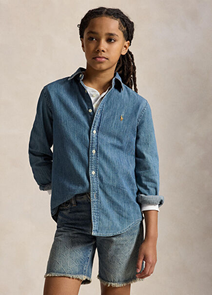 Blue Kids Denim Shirt