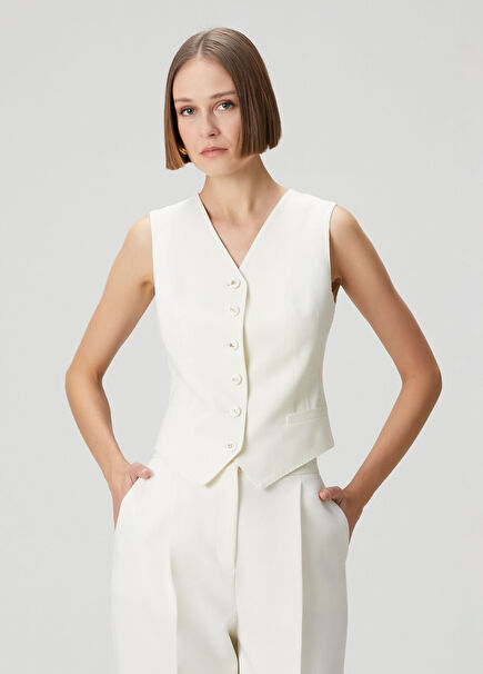White Wool Vest