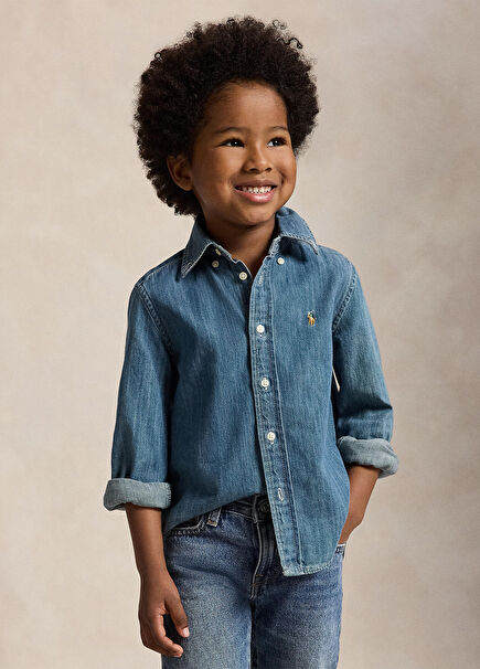 Blue Kids Denim Shirt