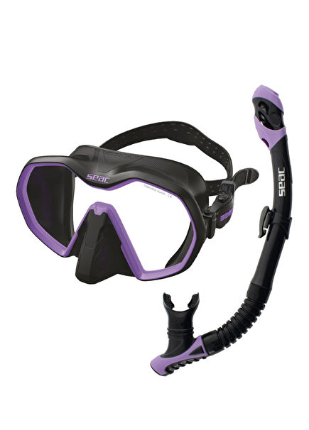 Icona Lila Maske Şnorkel Seti