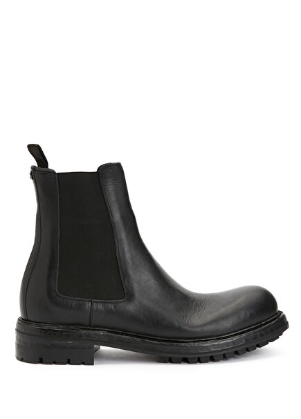 Black Men's Leather Boots