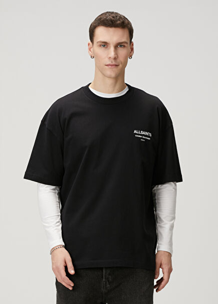 Siyah Logo Baskılı T-shirt