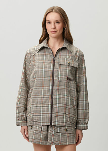 Beline Light Brown Plaid Jacket