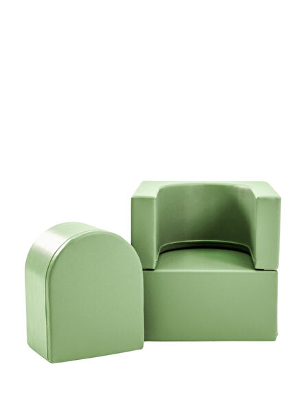 Snoozy Reseda Green Yumuşak Bebek Odası Blok Koltuk