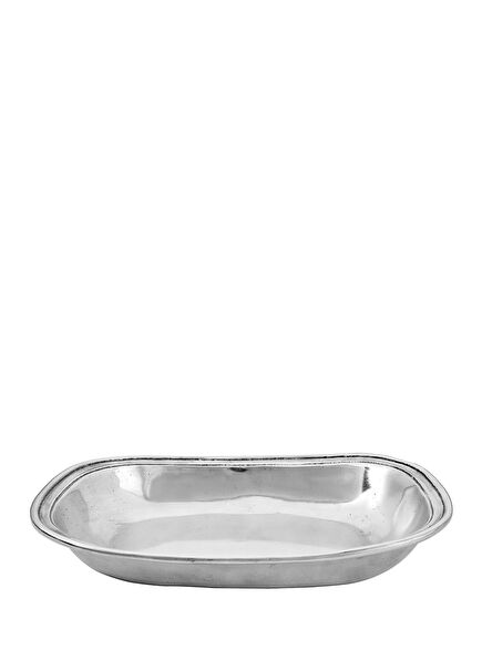 Pewter Oval Serving Plate 38 cm