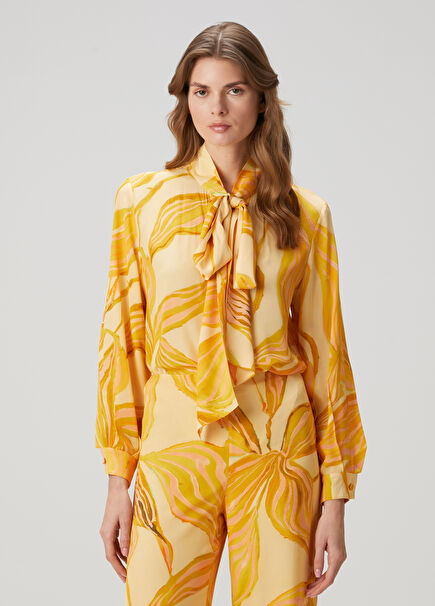 Rizal Yellow Patterned Blouse