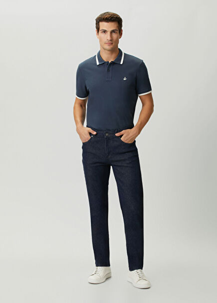 Slim Fit Lacivert Jean Pantolon