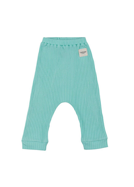 Mint Yeşili Fitilli Unisex Bebek Pantolon