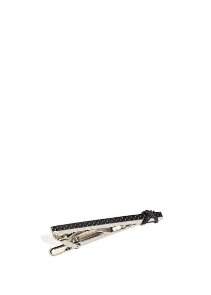 Infinity Black Tie Clip