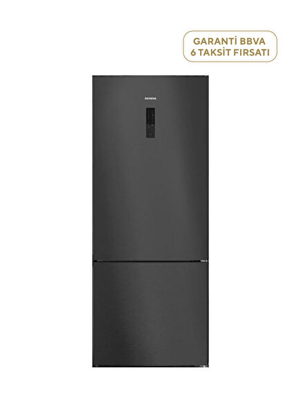 iQ500 KG76NCXE0N BlackSteel Alttan Donduruculu Siyah Inox Buzdolabı 526 Lt