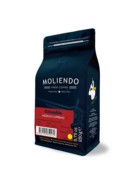 Colombia Medellin Supremo Yöresel Çekirdek Kahve 250 gr