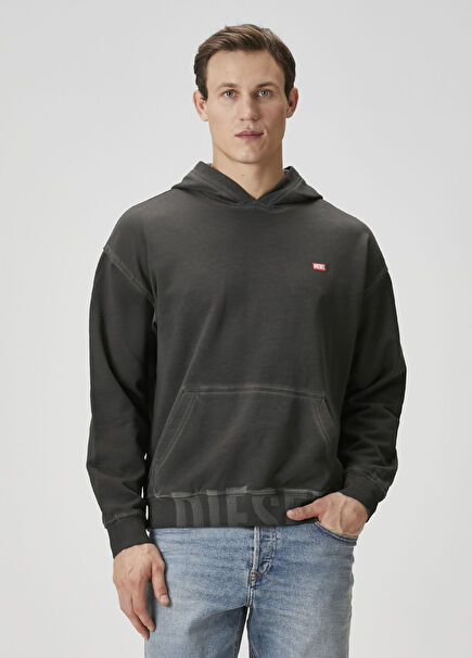 Antrasit Kapüşonlu Sweatshirt