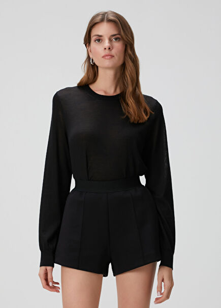 Black Wool Knitwear