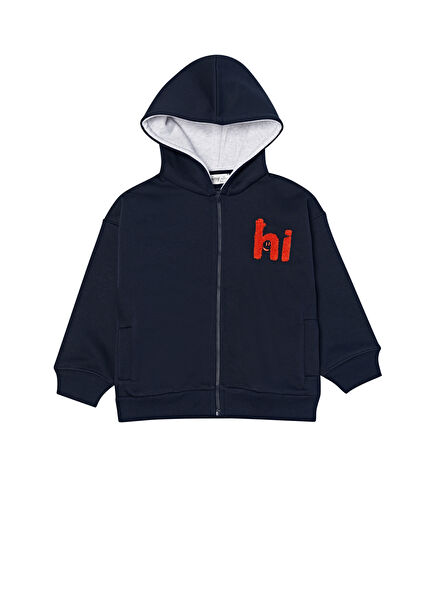 Zipper Boys' Hooded Sweatshirt