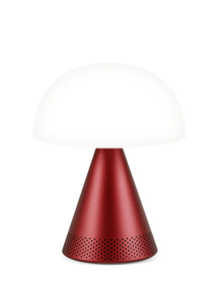 Mina L Koyu Kırmızı Led Lamba ve  Bluetooth Hoparlör