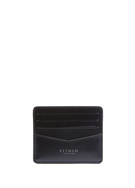 Black Men's Leather Card Holder