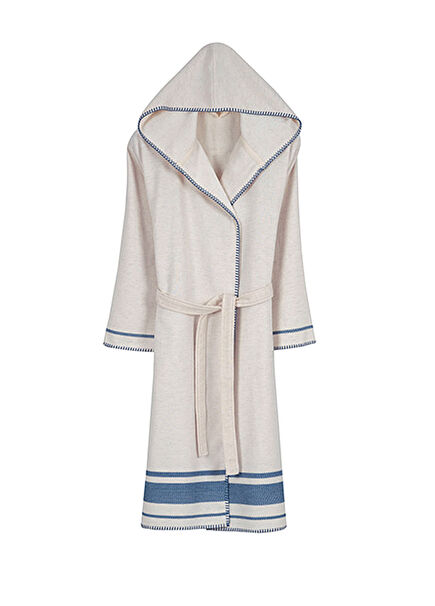 Indigo Linen Unisex Bathrobe