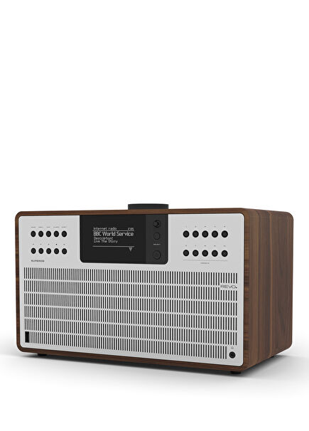 Walnut Silver Supercd Sound System Cd Player Digital Radio with Dab + Fm Internet Bluetooth