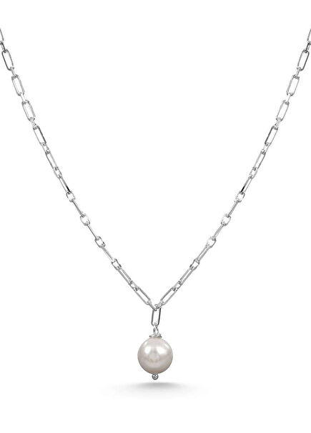 Milada Pearl Women's Silver Necklace