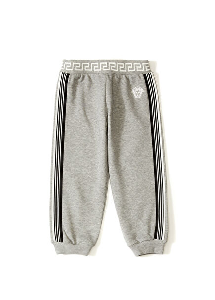 Gri Logolu Jogger Pantolon
