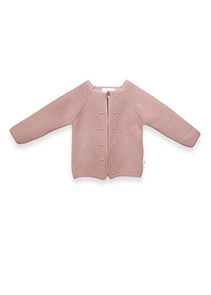 Harper Pink Organic Cotton Baby Girl Knitwear Cardigan
