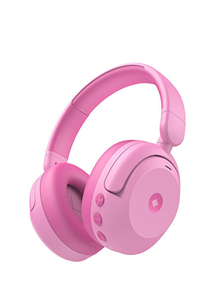 BTH20 Aktif Gürültü Engelleme Özellikli Pembe Unisex Çocuk Kulak Üstü Bluetooth Kulaklık