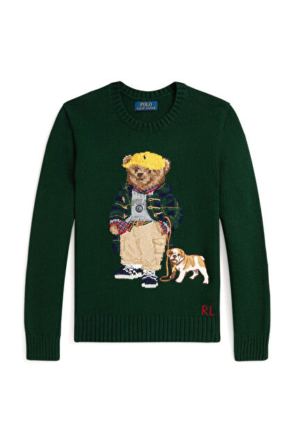 Yeşil Logo Jakarlı Erkek Çocuk Triko