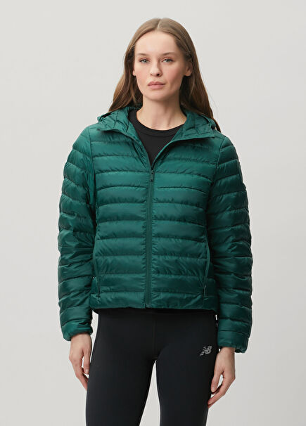 Koyu Yeşil Puffer Mont